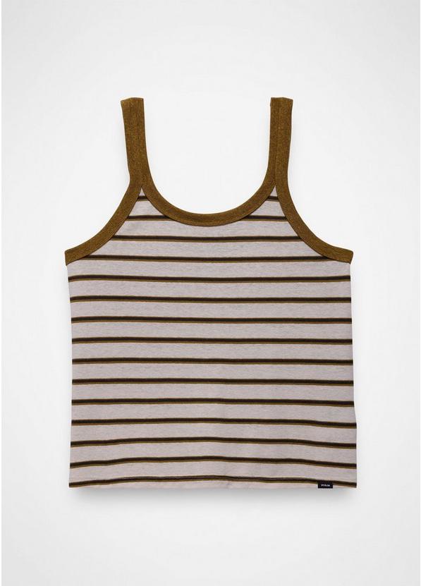 Cozy Up Tank, Color: Retro Olive Stripe, image 8