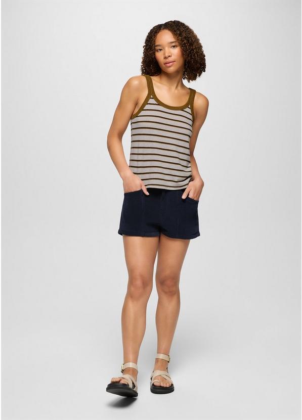 Cozy Up Tank, Color: Retro Olive Stripe, image 7