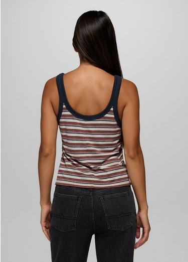 Cozy Up Scoop Tank, Color: Stormy Night Stripe, image 2