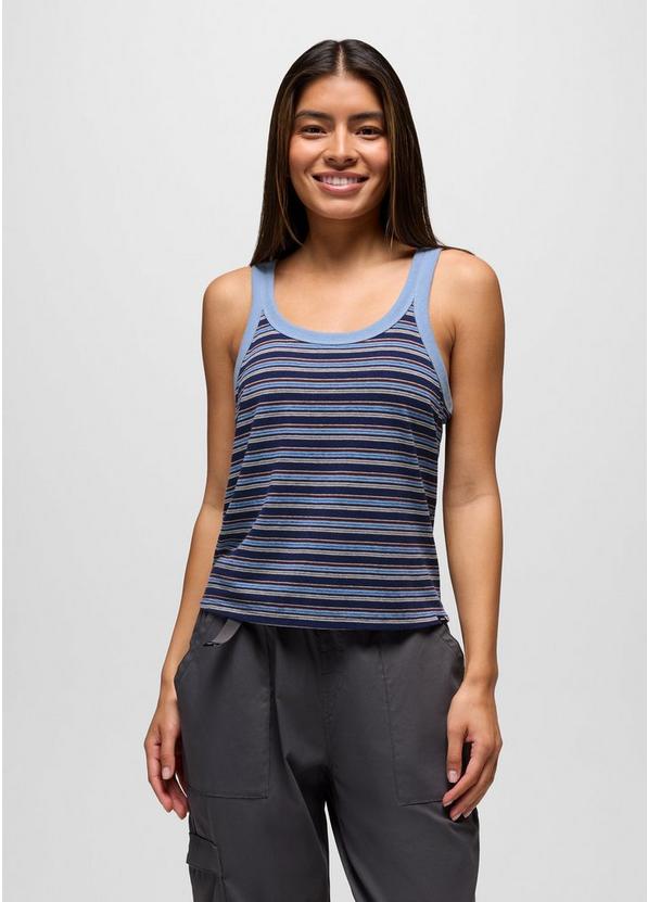 Cozy Up Scoop Tank, Color: Capulet Blue Stripe, image 6