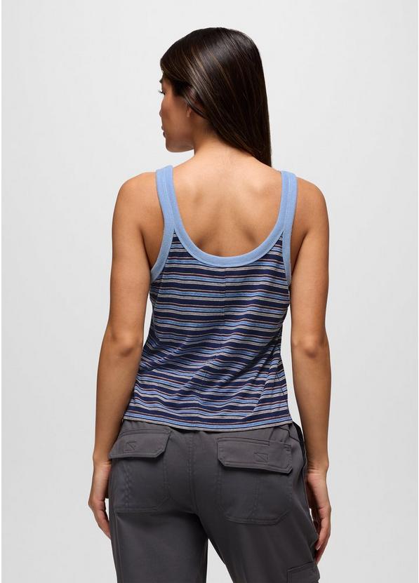 Cozy Up Scoop Tank, Color: Capulet Blue Stripe, image 2