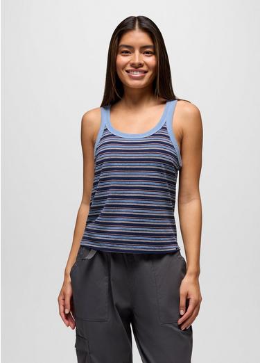 Cozy Up Scoop Tank, Color: Capulet Blue Stripe, image 7