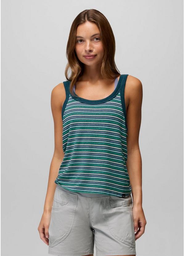 Cozy Up Scoop Tank, Color: Bluff Blue Stripe, image 2