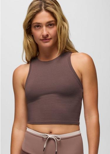 Lotus High Neck Tank, Color: Carob, image 3