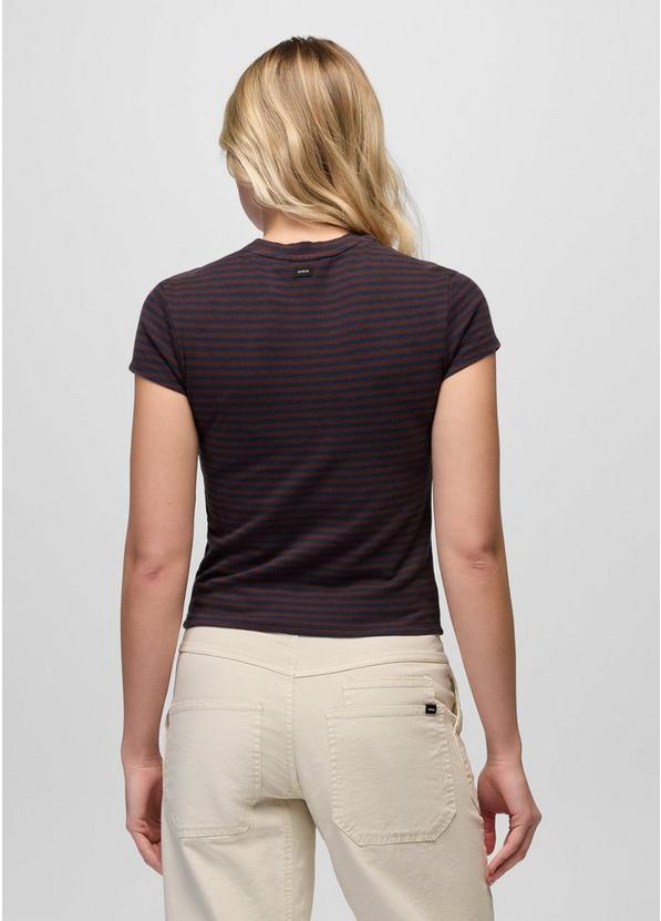 Lotus Short Sleeve Tee, Color: Cacao Stripe, image 2