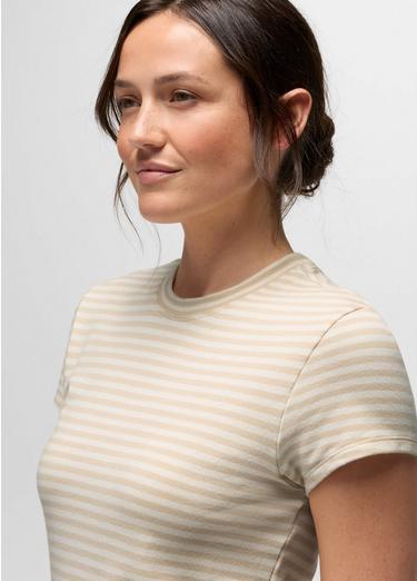 Lotus Short Sleeve Tee, Color: Stone Stripe, image 3