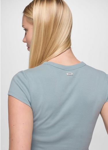 Lotus Short Sleeve Tee, Color: Saltwater, image 28