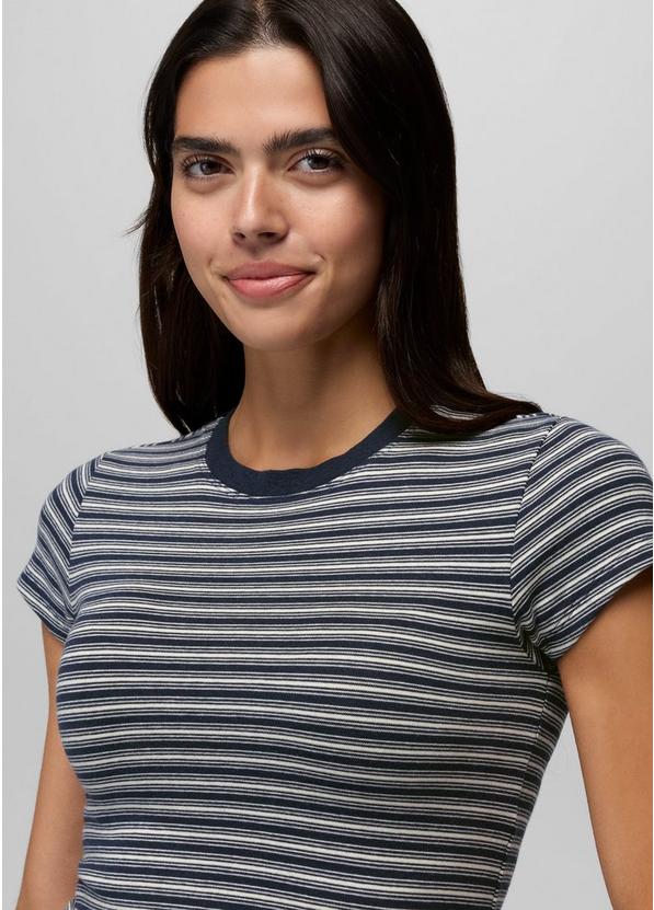 Lotus Short Sleeve Tee, Color: Nautical Stripe, image 3