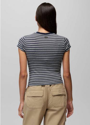 Lotus Short Sleeve Tee, Color: Nautical Stripe, image 26