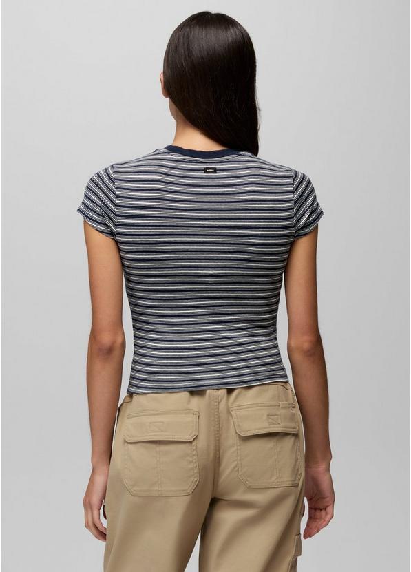 Lotus Short Sleeve Tee, Color: Nautical Stripe, image 2