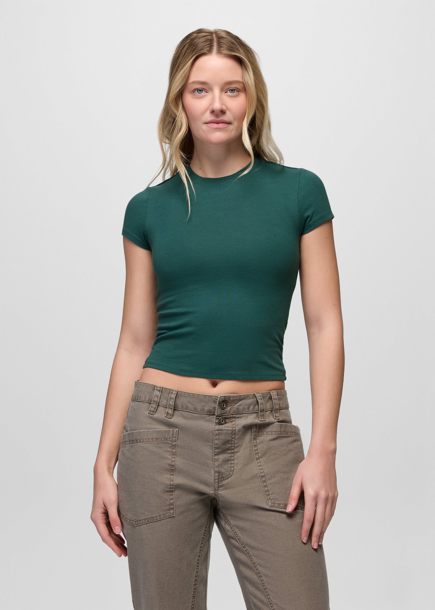 Womens prAna Lotus Short Sleeve Tee - Coast
