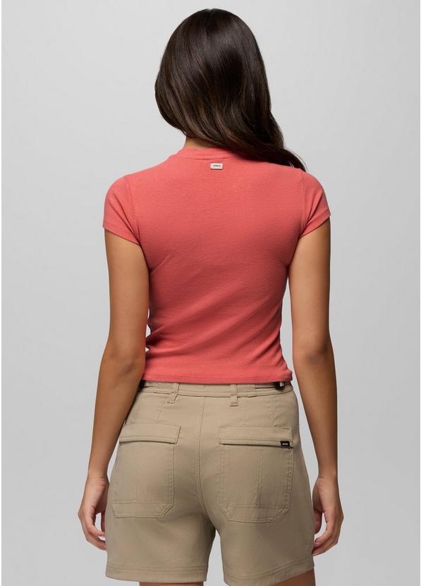 Lotus Short Sleeve Tee, Color: Guava, image 2