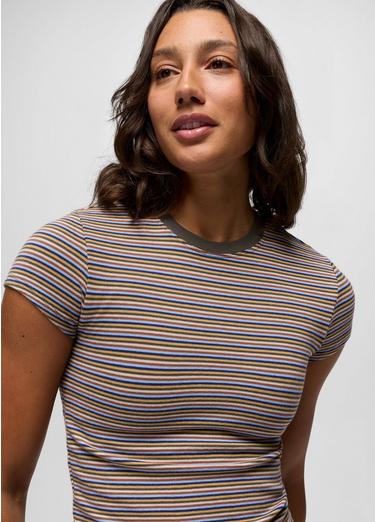 Lotus Short Sleeve Tee, Color: Long Beach Stripe, image 8