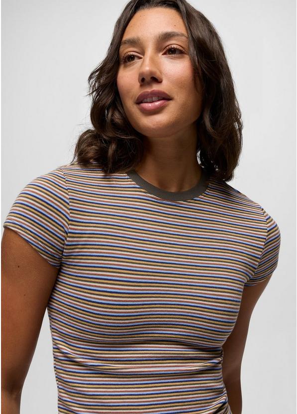Lotus Short Sleeve Tee, Color: Long Beach Stripe, image 5