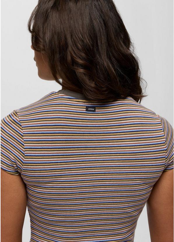 Lotus Short Sleeve Tee, Color: Long Beach Stripe, image 6
