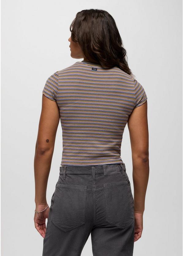 Lotus Short Sleeve Tee, Color: Long Beach Stripe, image 2