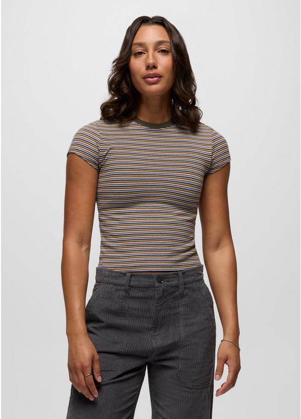 Lotus Short Sleeve Tee, Color: Long Beach Stripe, image 1