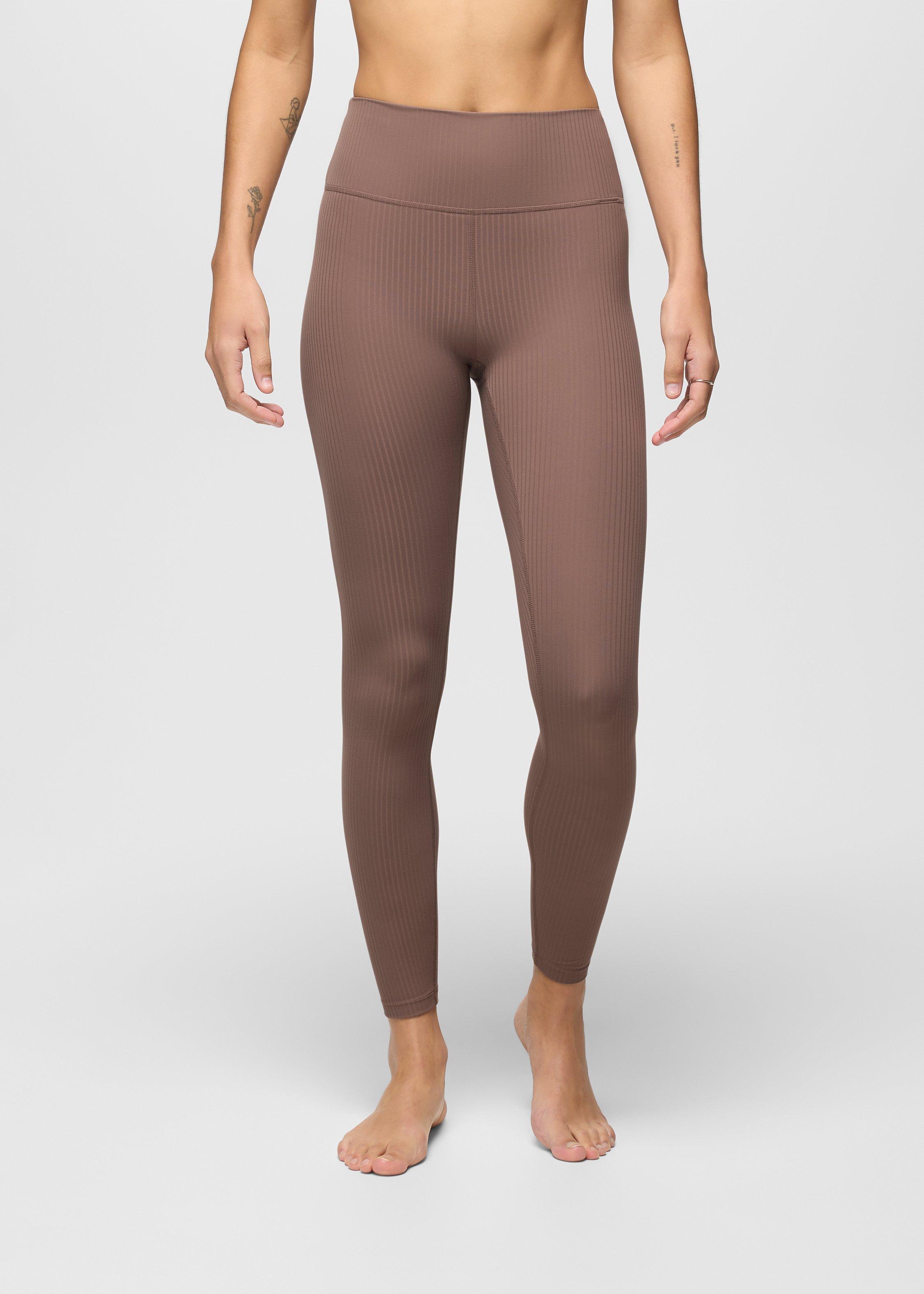 Womens prAna Luxara&trade; Rib 7/8 Legging - Carob
