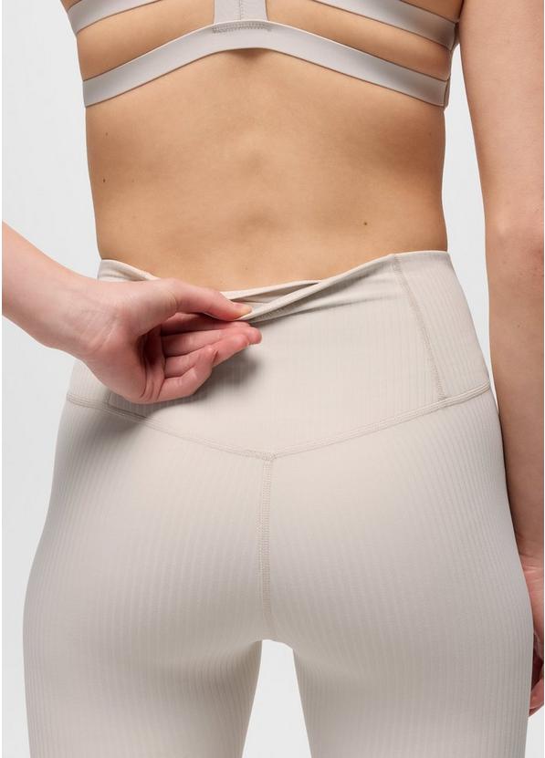 Luxara Rib 7/8 Legging, Color: Almond, image 4