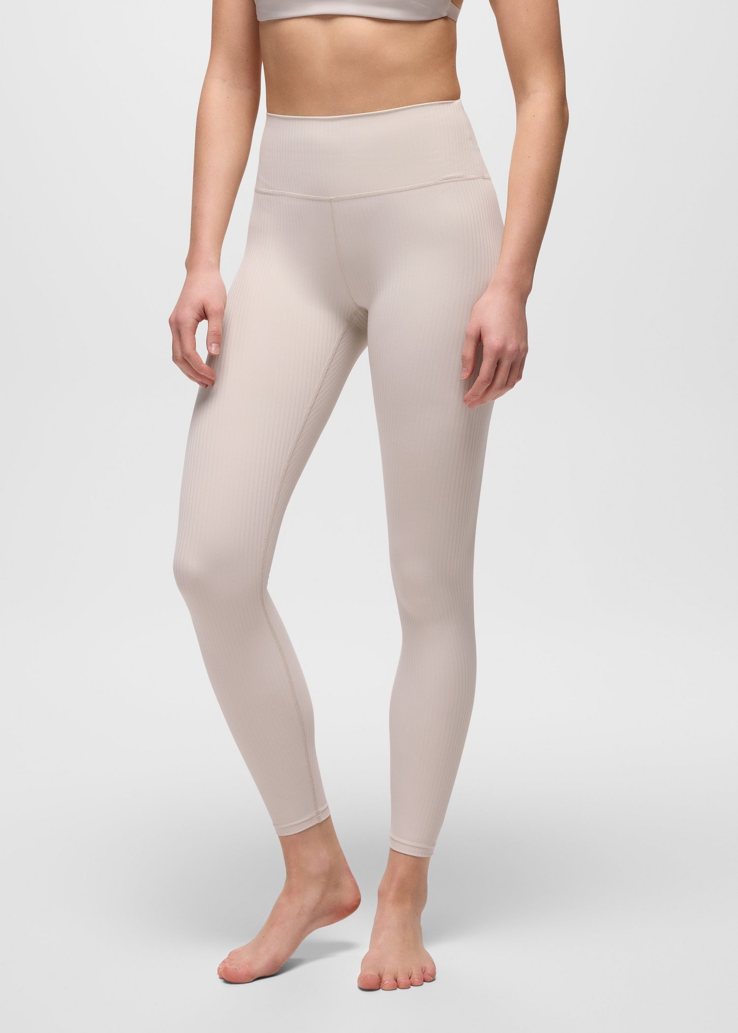 Womens prAna Luxara™ Rib 7/8 Legging - Almond