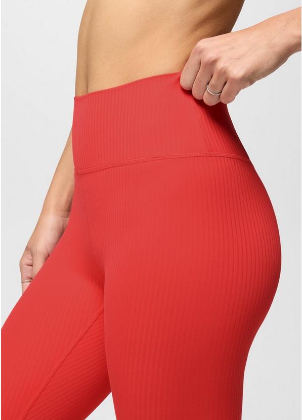 Luxara Rib 7/8 Legging, Color: Rose Fire, image 5