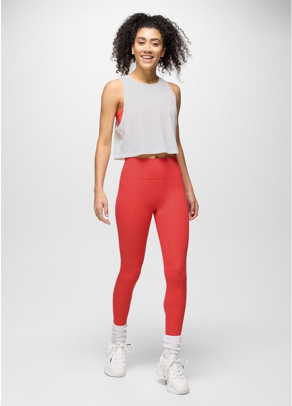 Luxara Rib 7/8 Legging, Color: Rose Fire, image 7