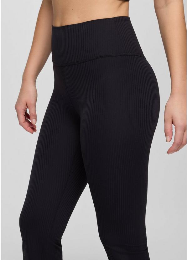 Luxara Rib Flare Crop, Color: Black, image 3