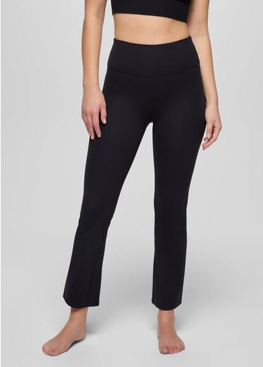 Luxara Rib Flare Crop, Color: Black, image 5