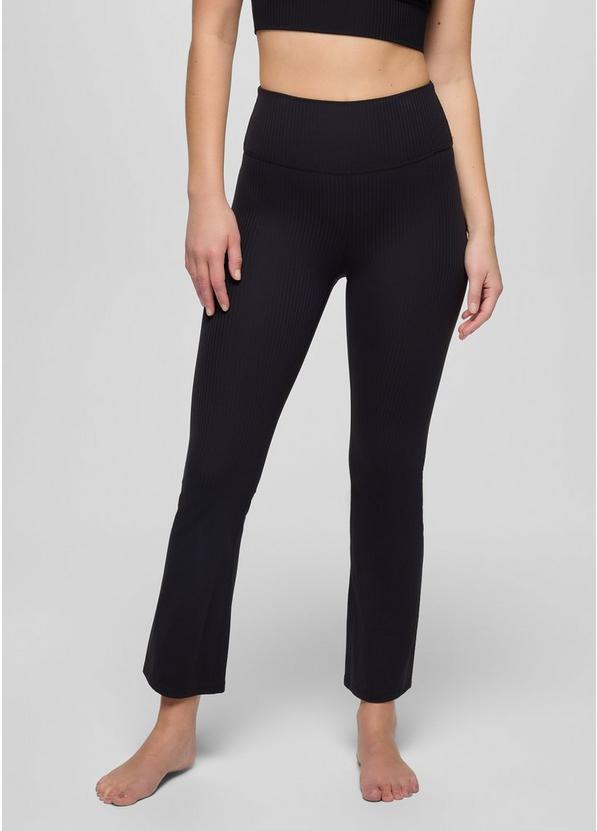 Luxara Rib Flare Crop, Color: Black, image 1