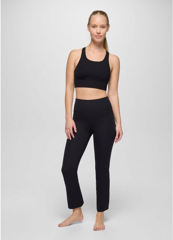 Luxara Rib Flare Crop, Color: Black, image 5