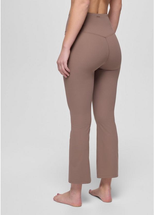 Luxara Rib Flare Crop, Color: Carob, image 2