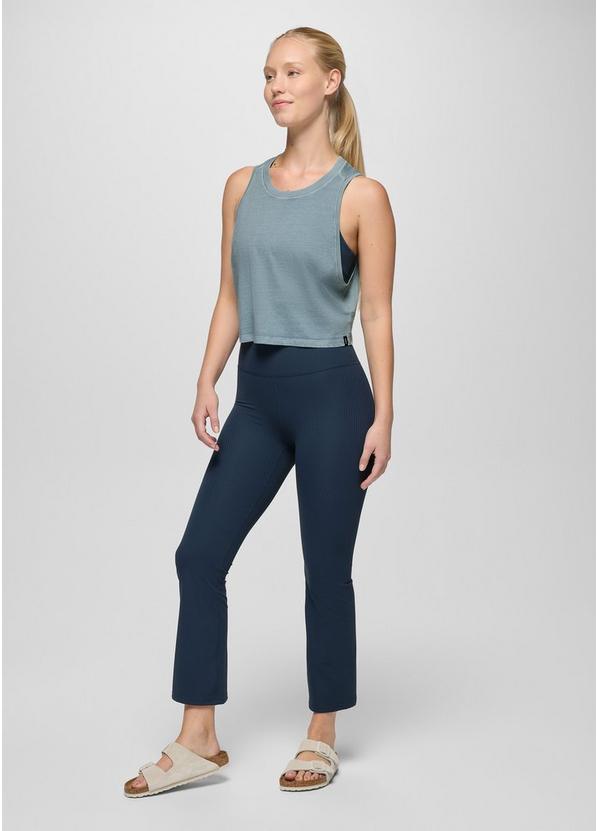 Luxara Rib Flare Crop, Color: Stormy Night, image 7