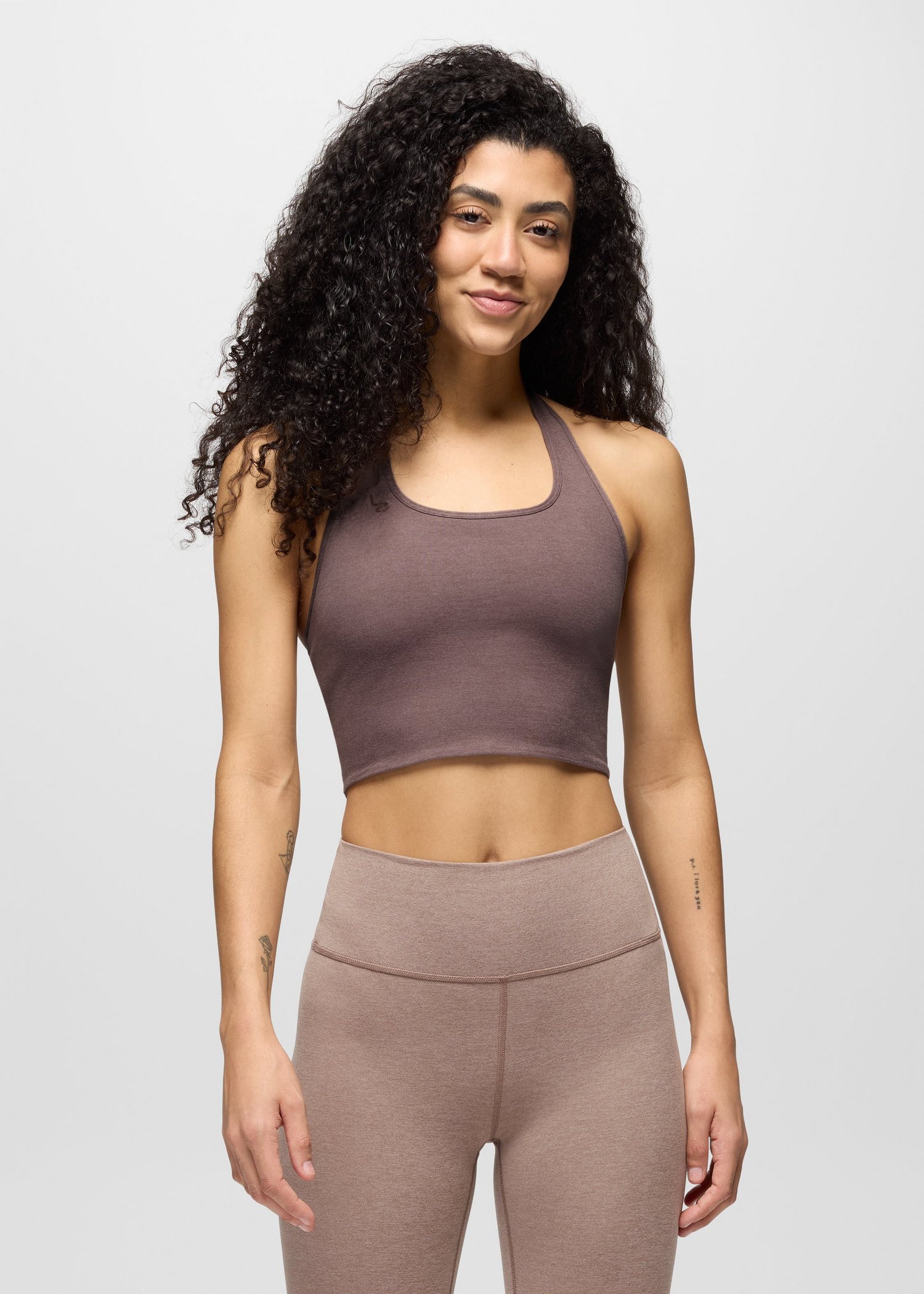Womens prAna Heavana™ Halter Top - Carob Heather