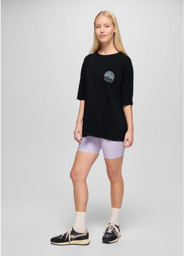 Everyday Graphic Oversized Tee, Color: Black Happy Petals, image 5