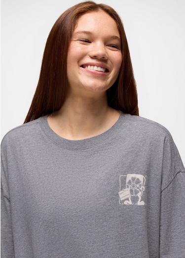 Everyday Graphic Oversized Tee, Color: Medium Heather Grey Storybook, image 4