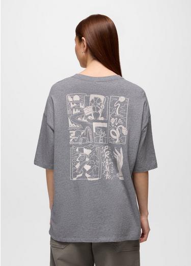 Everyday Graphic Oversized Tee, Color: Medium Heather Grey Storybook, image 1