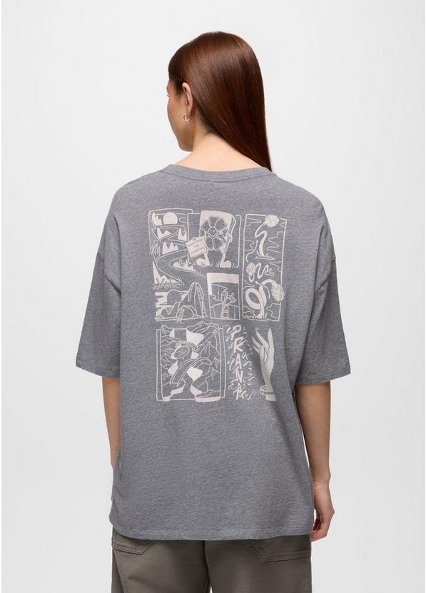 Everyday Graphic Oversized Tee, Color: Medium Heather Grey Storybook, image 2