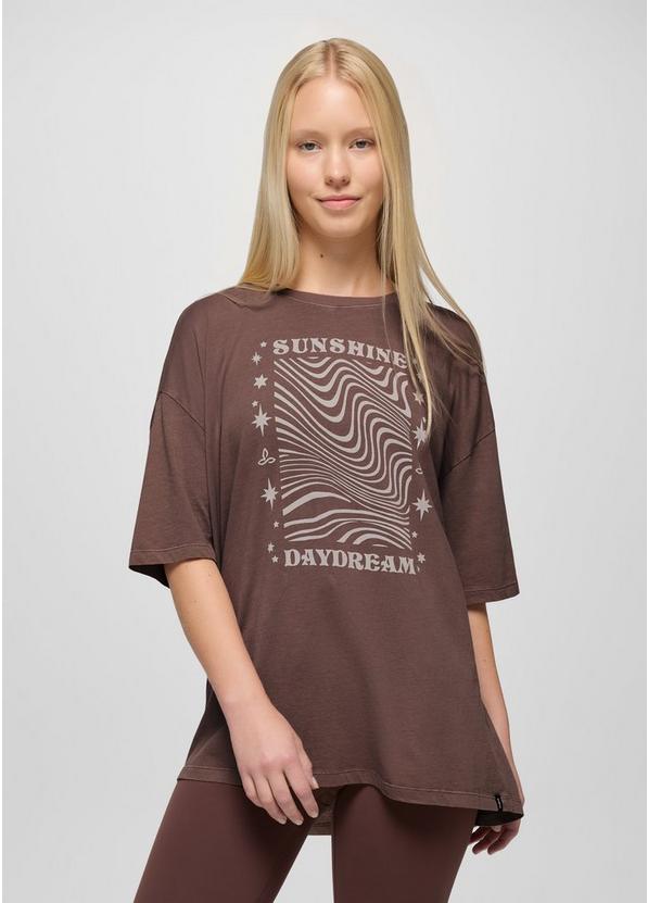 Everyday Graphic Oversized Tee, Color: Carob Sunshine Daydream, image 1