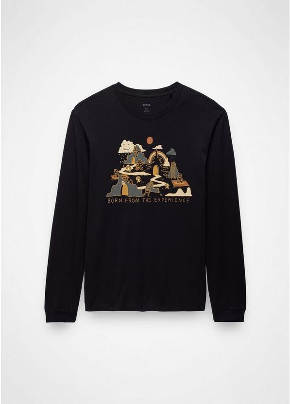 Everyday Graphic Long Sleeve Tee, Color: Black Wandering World, image 5
