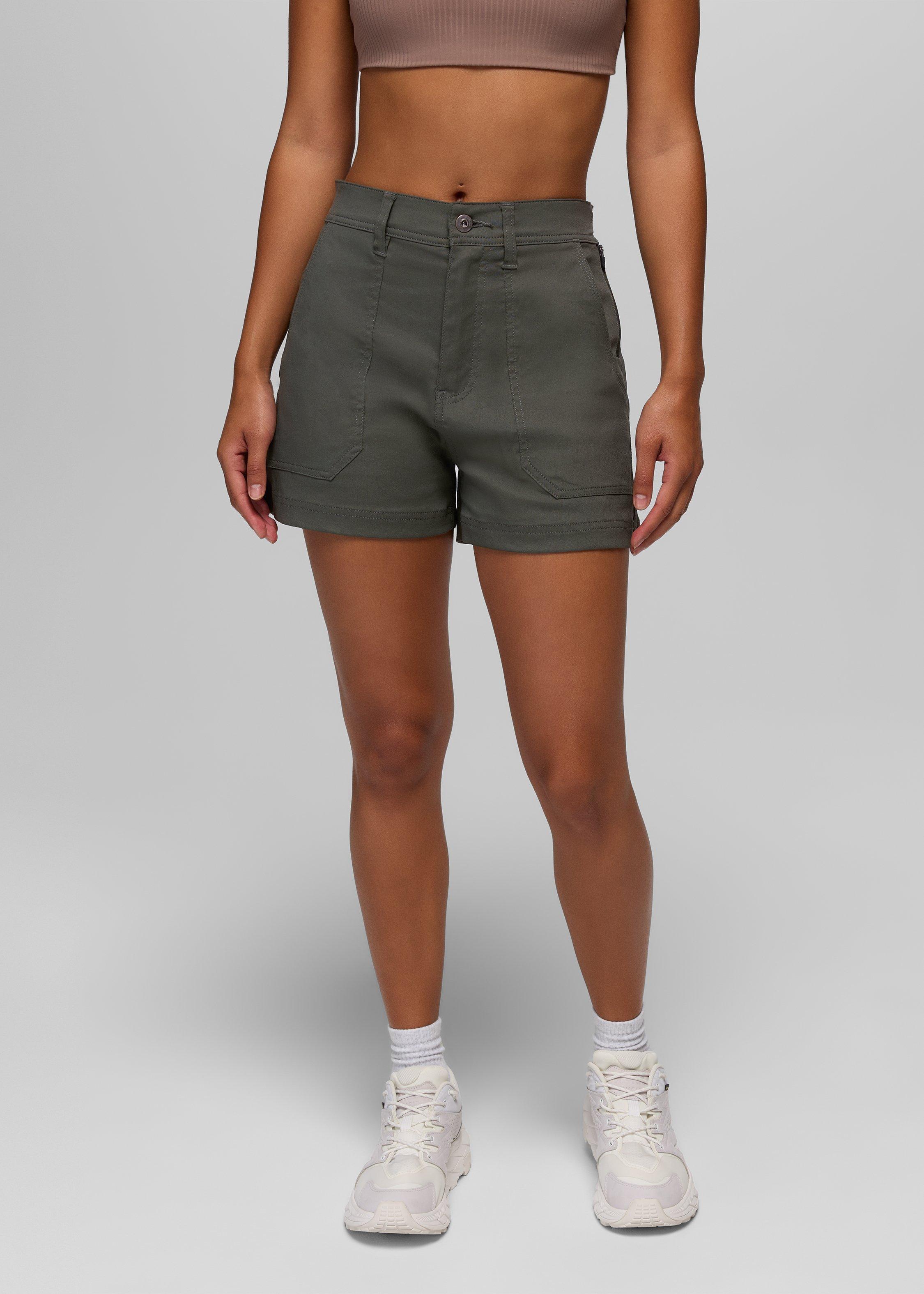 Womens prAna Stretch Zion&trade; Cargo Short - Spruce