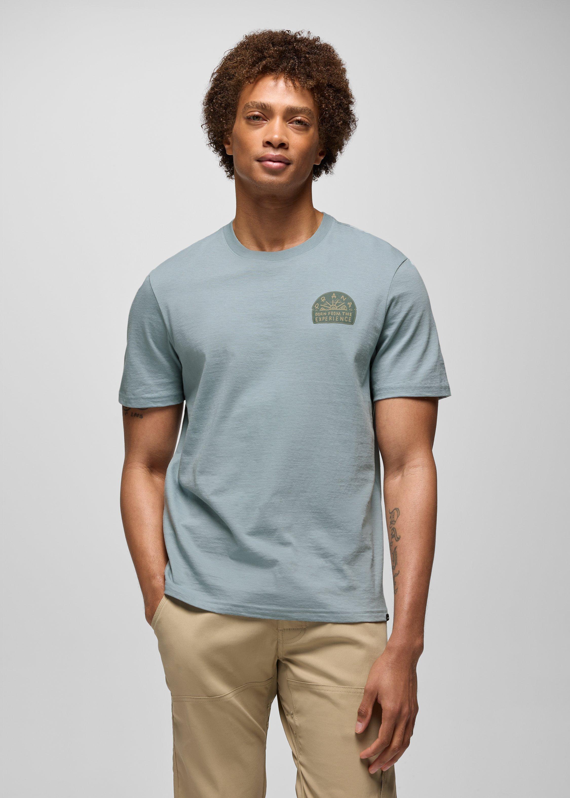 Mens prAna Solar Arch Graphic Tee - Quarry