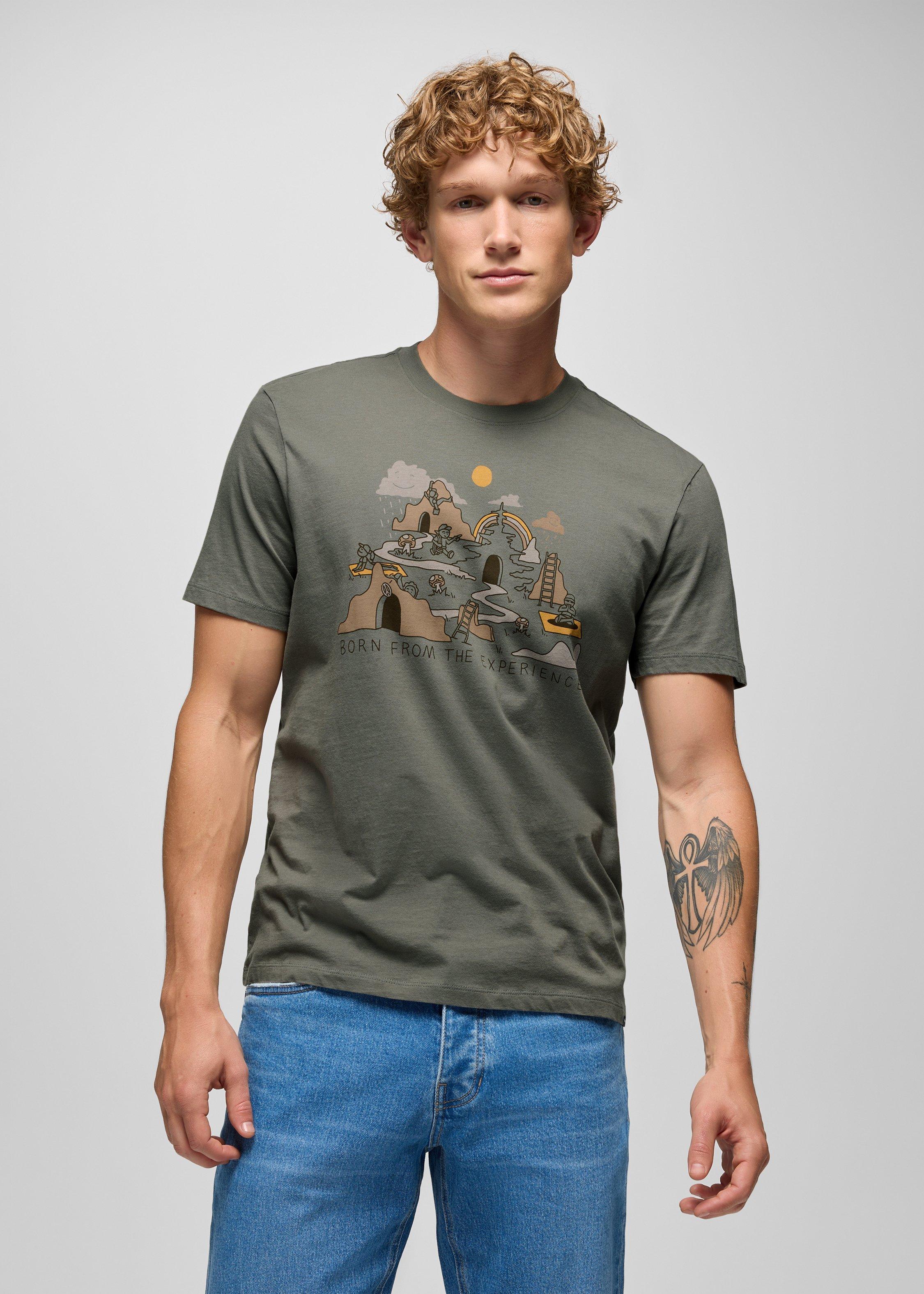 Mens prAna Everyday Wandering Graphic Tee - Thyme