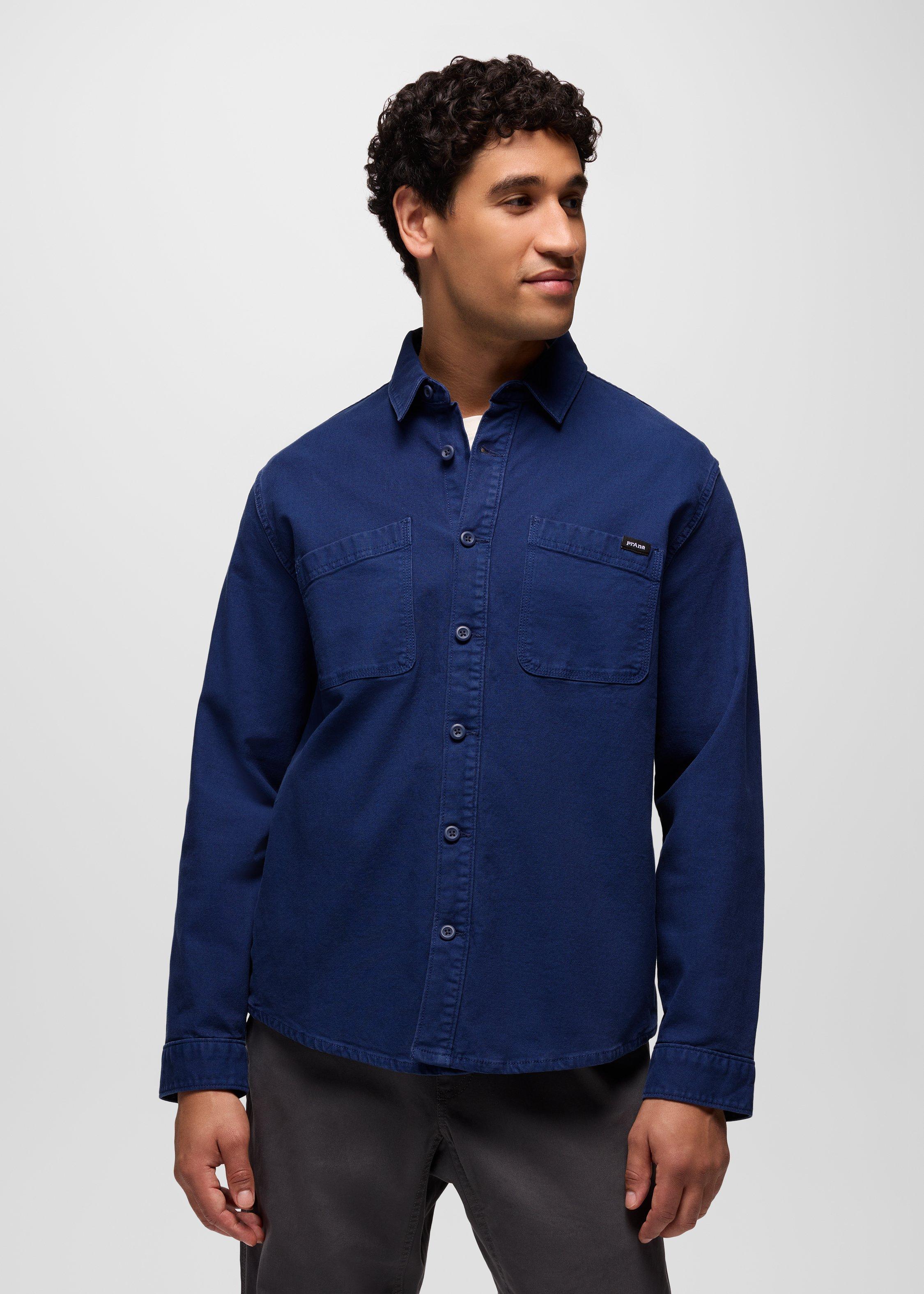 Mens prAna Rock Ridge Overshirt - Capulet Blue