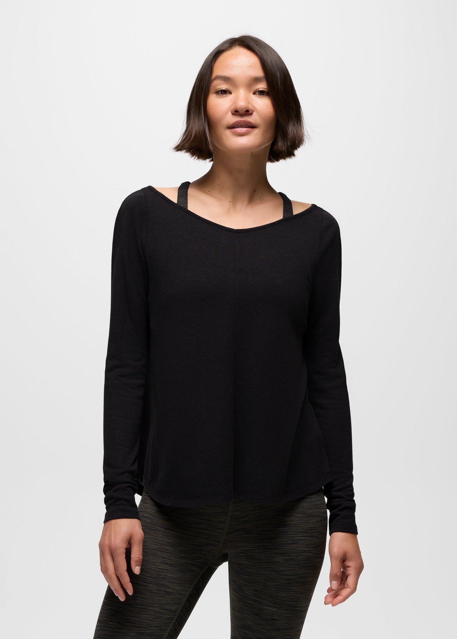 Womens prAna New Moon Long Sleeve - Black