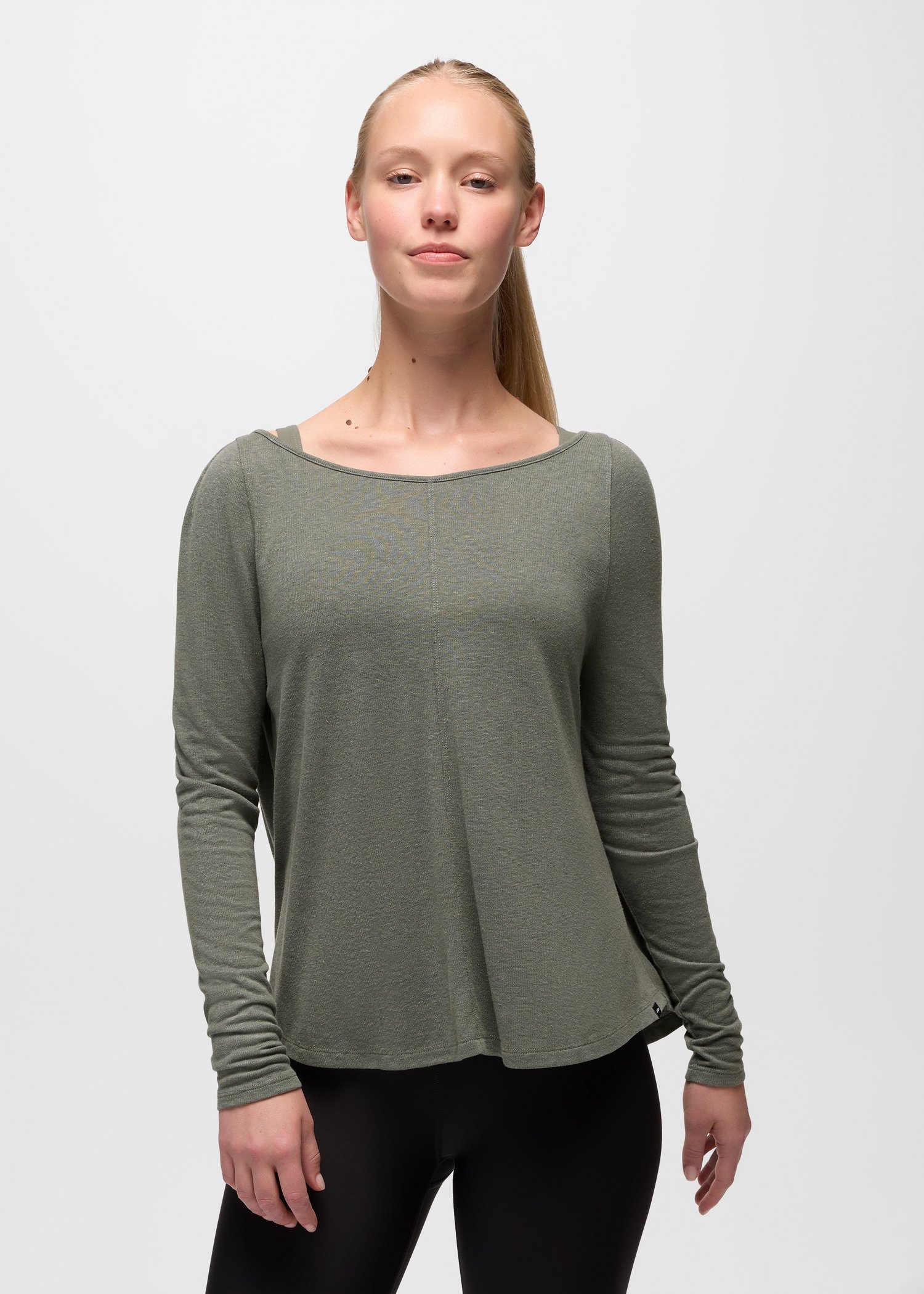 Womens prAna New Moon Long Sleeve - Thyme