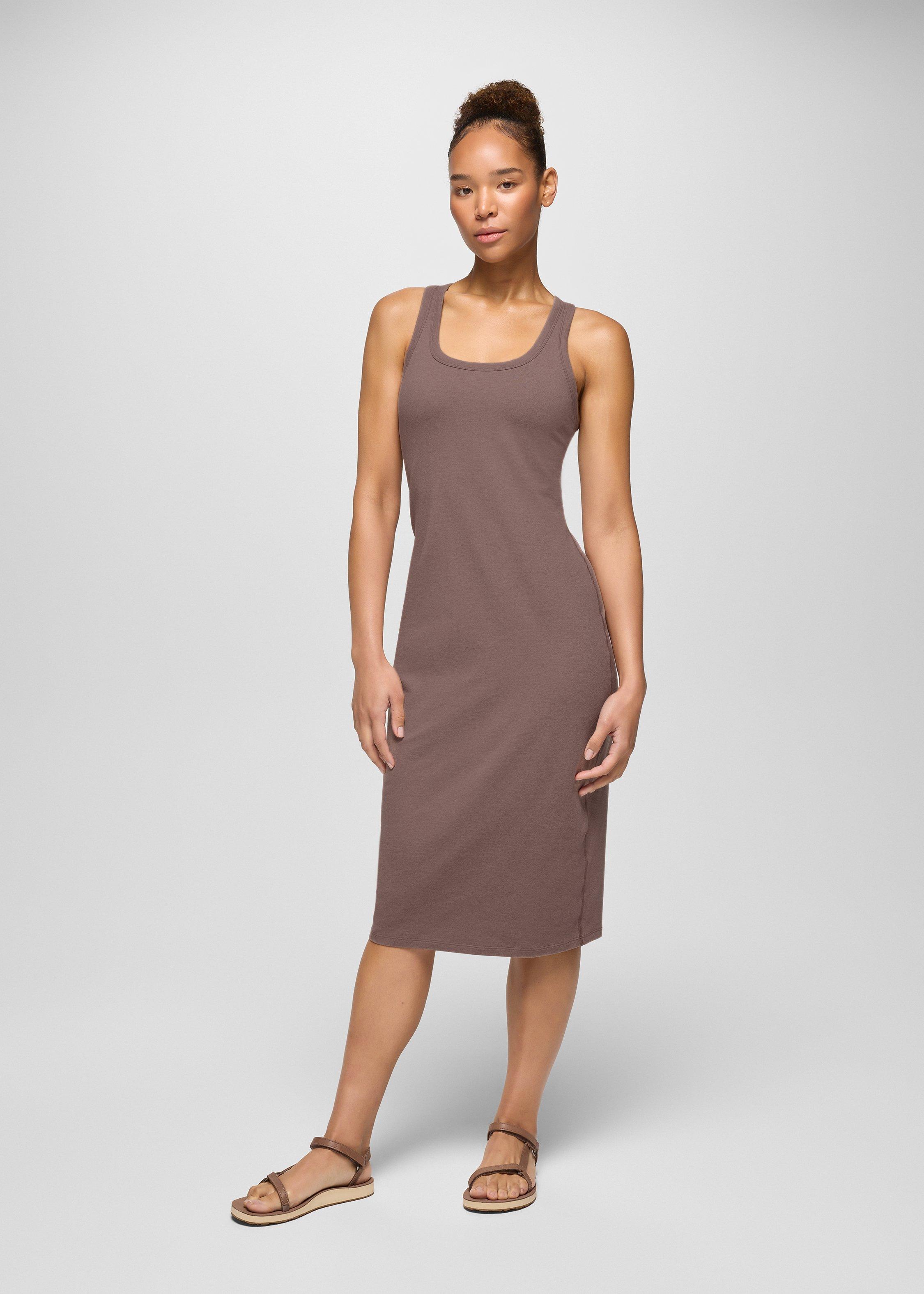 Womens prAna Heavana Racerback Midi Dress - Carob Heather 65$