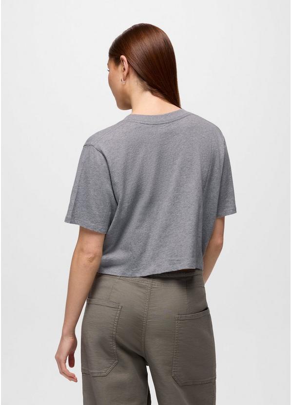 Everyday Crop Tee, Color: Medium Heather Grey, image 2
