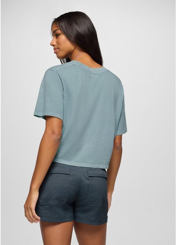 Everyday Crop Tee, Color: Saltwater, image 2