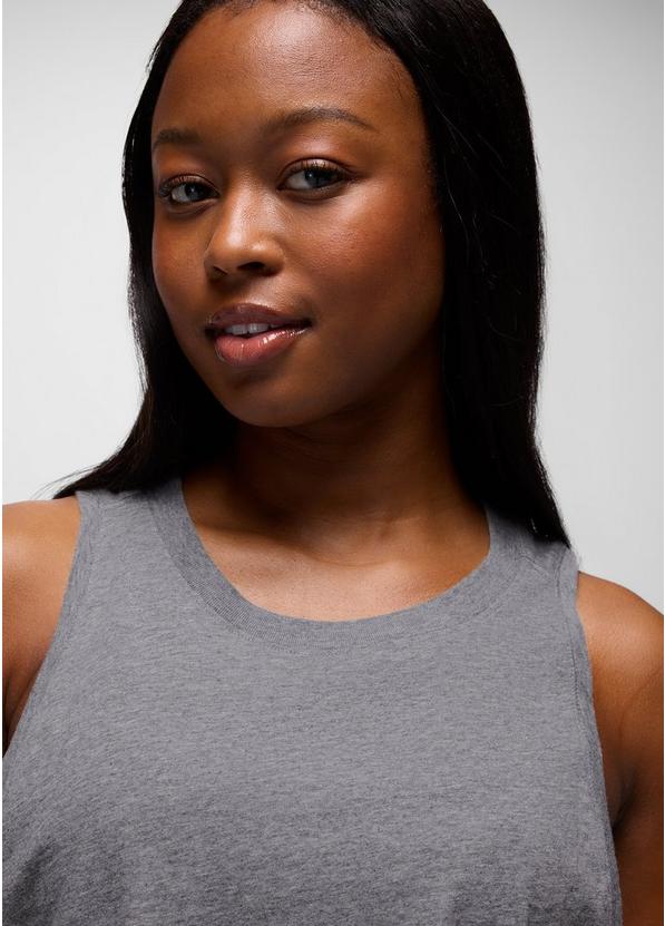 Everyday Crop Tank, Color: Medium Heather Grey, image 3