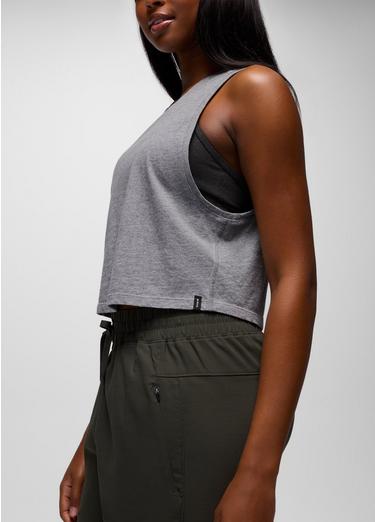 Everyday Crop Tank, Color: Medium Heather Grey, image 12